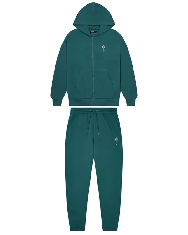 FOUNDATION ZIP THROUGH HOODIE - TEAL